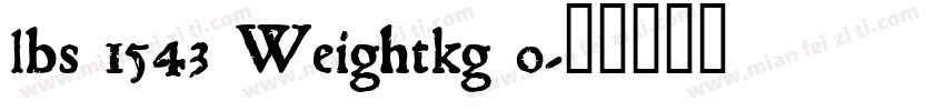 lbs 1543 Weightkg 0字体转换